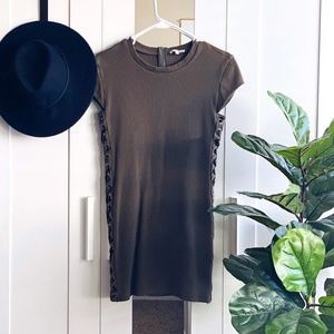 RONNY KOBO •  Nilly Fitted Dress in Army Green